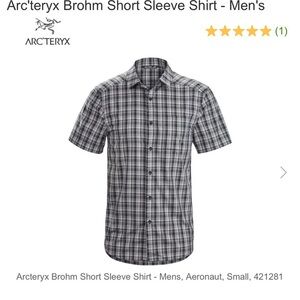 Arc'teryx Men's Plaid Button Down Shirt - Black and Gray